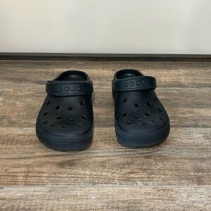 Crocs Mens 7 Women’s 9 Black Clogs Slides Slip on Sandles